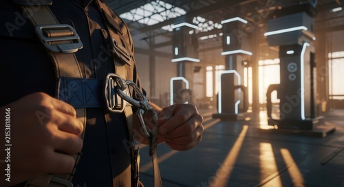 Futuristic Industrial Harness Ready for Action In Modern Facility