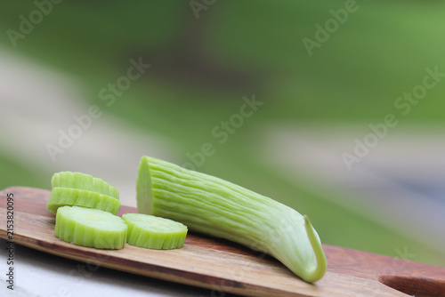 Fresh white Armenian cucumber, a crisp and juicy summer vegetable with smooth pale skin