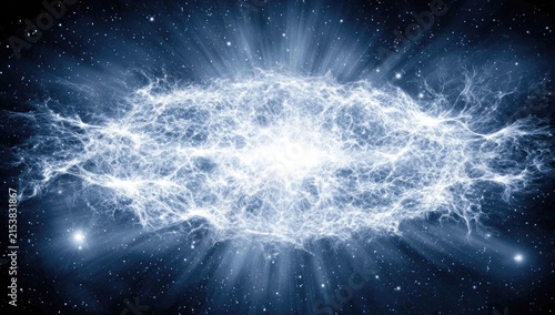 Cosmic energy burst, radiating light