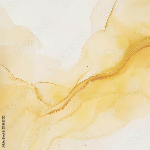 Soft Golden Abstract Fluid Texture with Elegant Cream and Beige Waves