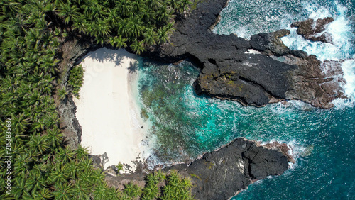 Bild auf Leinwand Praia Escada on Ilhéu das Rolas, São Tomé and Príncipe