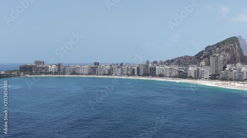 Aerial View of Copacabana Beach in Rio de Janeiro, Brazil