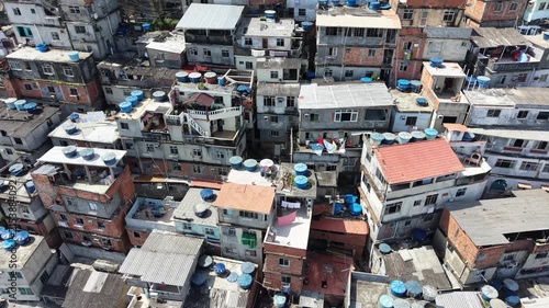 Aerial View of Rocinha Favela in Rio de Janeiro, Brazil