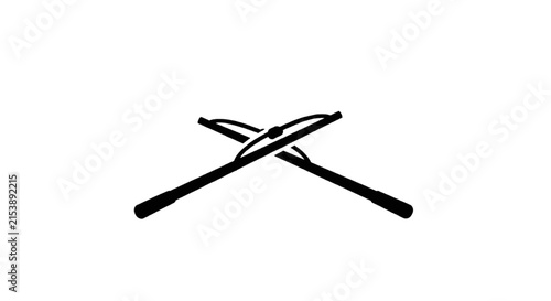 Vector illustration of crossed batons icon on a transparent background