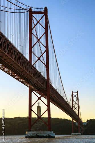Bridge Abril 25, Christ the King Monument, Lisbon, Portugal