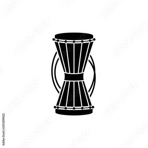 Stylized Silhouette of an African Djembe Drum.