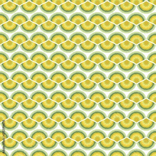 vector seamless pattern with golden waves