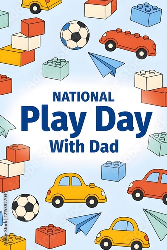 National Play Day With Dad Typography