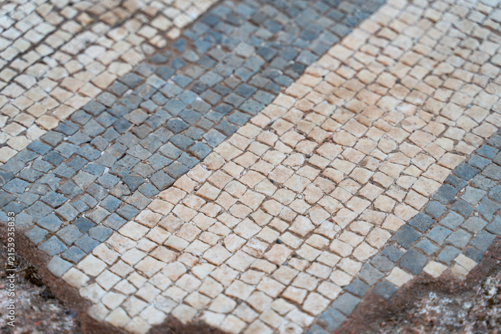 Fototapeta premium Ancient Mosaic Floor at Syedra Archaeological Site, Turkey