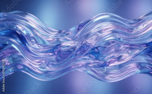 Abstract flowing blue and purple liquid waves background representing fluid motion and dynamic energy for design
