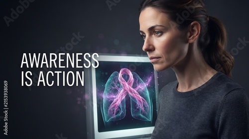 Awareness is action lung cancer screening medical monitor