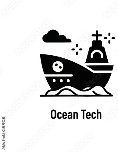 Ocean Tech maritime shipping industry logo.