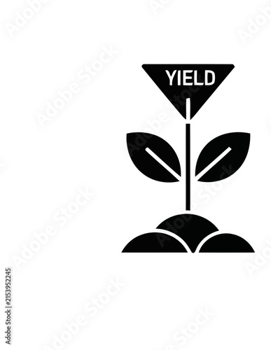 Yield farming growth financial icon