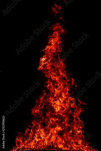 Obraz na plátně Flame under blazing firelight