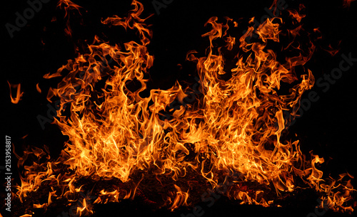 Obraz na plátně Fire Background Overlay