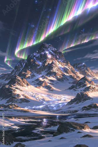 aurora borealis background, generation AI 