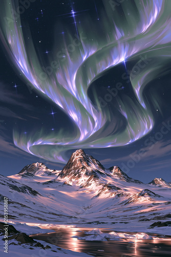 aurora borealis background, generation AI 