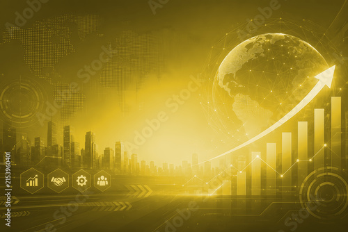 abstract business background with graphs