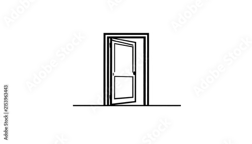 Minimalist black and white window frame design.