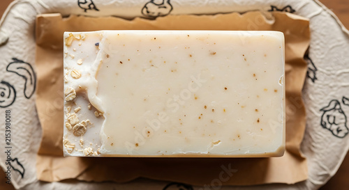 Handmade Oatmeal Soap Bar for Gentle Skin Care