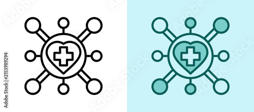 Healthcare Network whitegreen icon