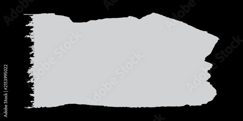 Fotografie Abstract gray paint stroke frame with hand drawn arrow accents on black backgrou