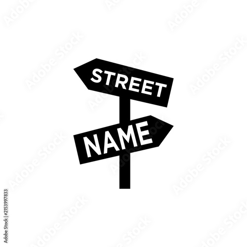 Street Name Sign Isolated design