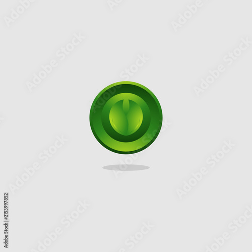 Abstract Circular Leaf Swirl Logo