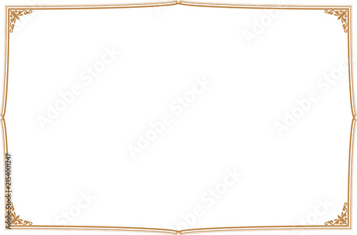 Classic Certificate Frame Vector Template with Elegant Corner Ornaments Gold. 32