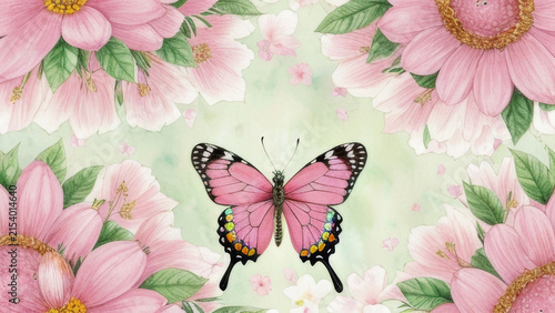 Layer colorful pastel eco green room leaf illustration