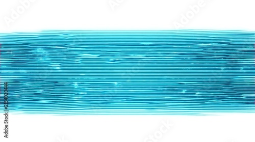 blue hologram scanlines effect overlay element isolated on white background