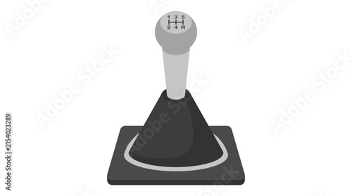 Manual car gear shift stick with five speeds