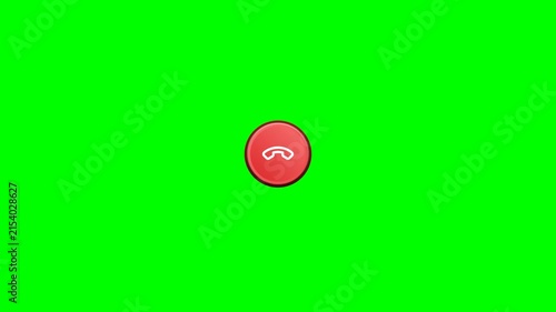 End Consultation Hang-Up - Animated Call Disconnect on Greenscreen