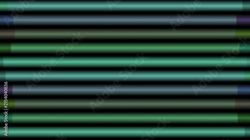 Horizontal abstract bars in muted teal and dark gray tones fill the frame in a layered pattern.