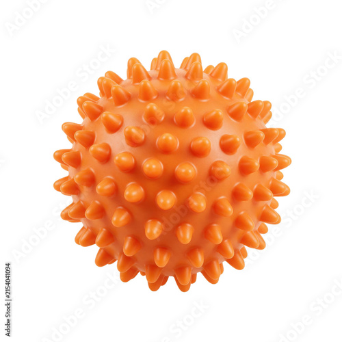 Spiky orange massage ball with sensory texture designed for muscle relief and tactile stimulation physical therapy and fitness