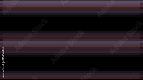 Horizontal lines of muted earth tones create a repeating striped pattern against a dark background.