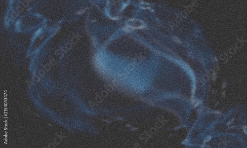 Obraz na plátne Subtle grainy texture backdrop with glowing electric blue fluid wisps and nebulo