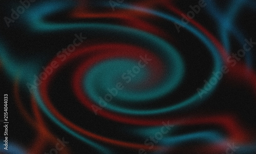 Fotografía Dynamic abstract digital background with a central blue vortex entwined with red