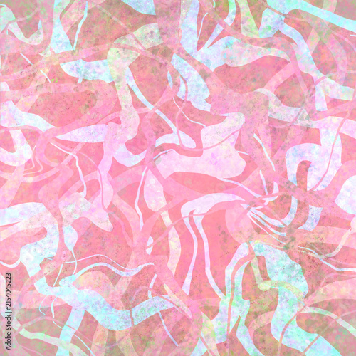 Multilayered wavy striped pattern Unique abstract texture created with liquid marble paint Marble background Natural pastel tones
