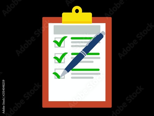 Animated Checklist Clipboard with Approved Stamp for Business Audit and Task Completion