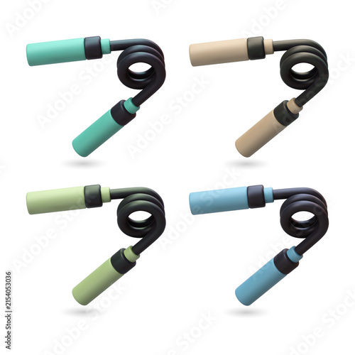 Obraz na plátně Colorful jump ropes in various pastel shades on transparent background