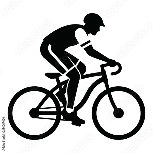 Photography Cyclist riding bicycle in motion silhouette