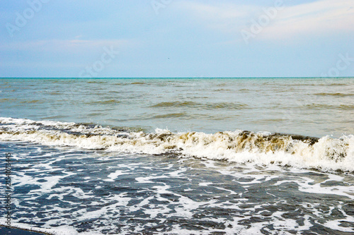 Crashing Sea Wave on Sandy Beach