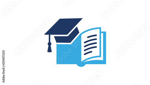 Education Icon Featuring Graduation Cap And Open Book