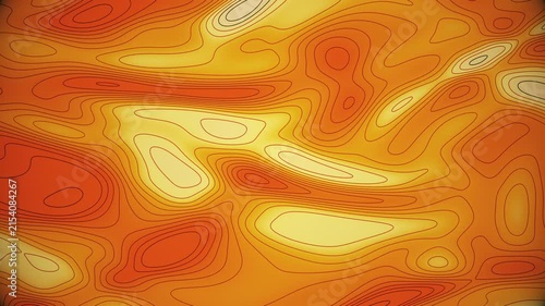 Orange Topographic Contour Map Background Loop