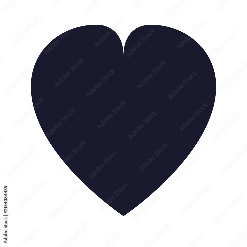 Obraz premium Heart love favorite solid bold vector icon