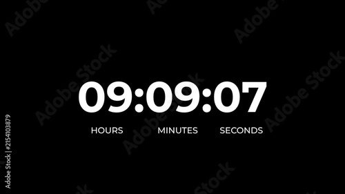 Black circular timer icon indicating ten hours countdown with arrow on white background 10 hours countdowns.