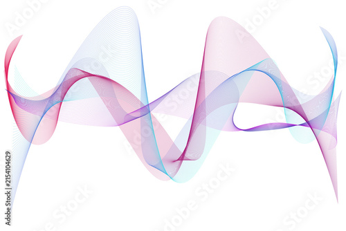 Abstract Flowing Wave Line Shape Banner, isolated on transparent background