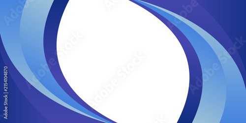 Abstract Blue Wave Frame Banner, isolated on transparent background