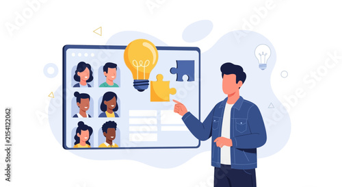 Team Collaboration and Idea Generation on Online Meeting Platform